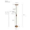 Mexlite Klassieke vloerlamp Biron LED brons