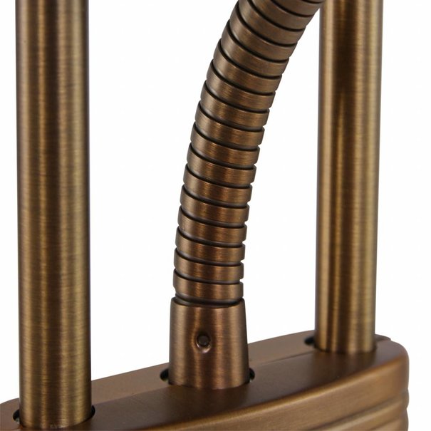 Mexlite Klassieke vloerlamp Biron LED brons