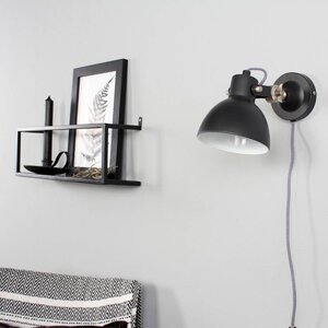 Mexlite Moderne wandlamp Dominique zwart