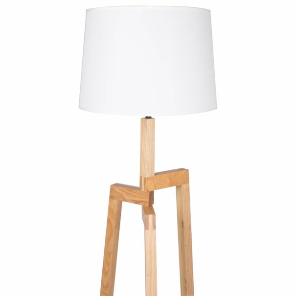 Mexlite Landelijke vloerlamp Bess Hout wit