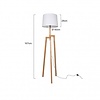 Mexlite Landelijke vloerlamp Bess Hout wit