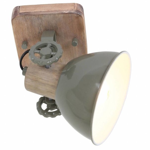 Mexlite Landelijke wandlamp Gearwood 1-lichts groen
