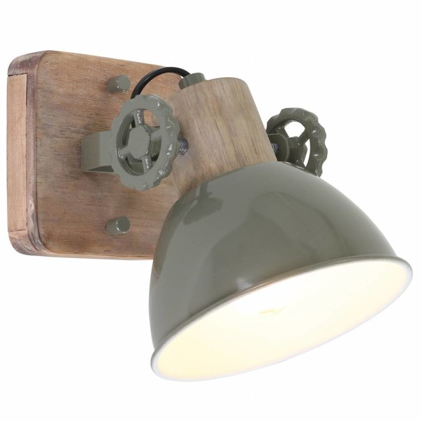 Mexlite Landelijke wandlamp Gearwood 1-lichts groen