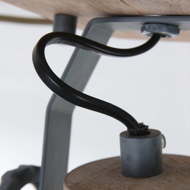 Mexlite Landelijke opbouwspot Gearwood 1-lichts grijs