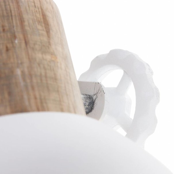 Mexlite Landelijke wandlamp Gearwood 1-lichts wit