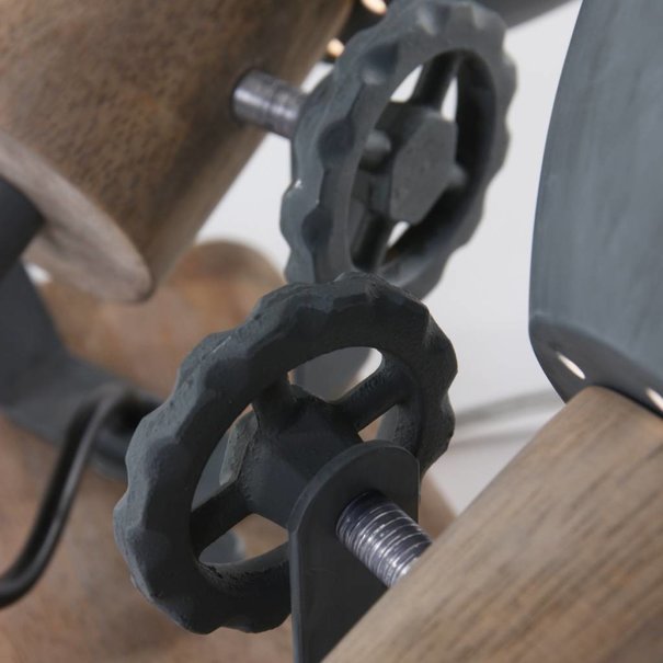 Mexlite Landelijke opbouwspot Gearwood 2-lichts grijs