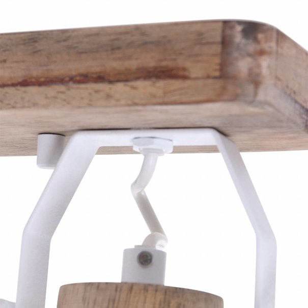 Mexlite Landelijke opbouwspot Gearwood 2-lichts wit