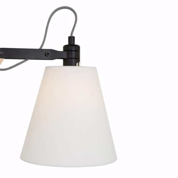 Mexlite Landelijke wandlamp Liv uittrekbaar wit