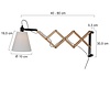 Mexlite Landelijke wandlamp Liv uittrekbaar wit