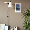 Mexlite Landelijke wandlamp Liv Eikenhout wit