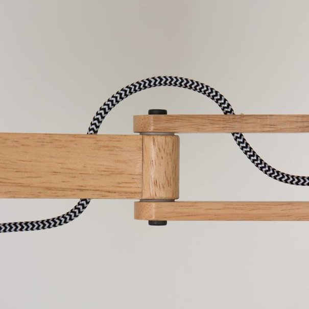 Mexlite Landelijke wandlamp Liv Eikenhout wit