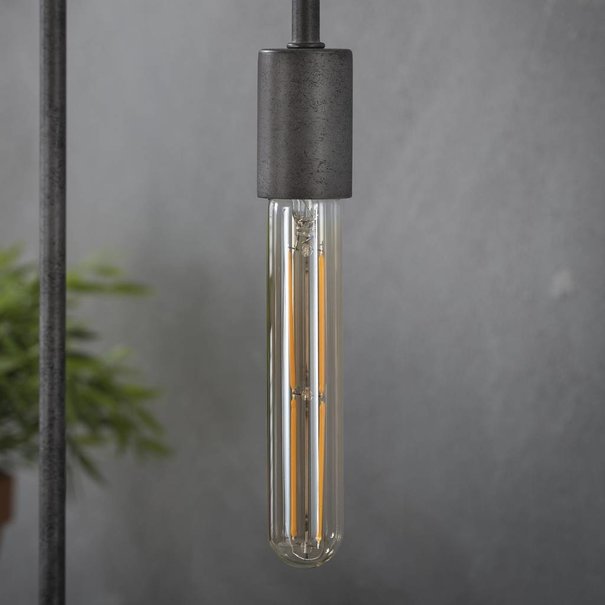 BelaLuz Lichtbron LED filament buis 18 5 cm - E27 4W 2100K 280lm dimbaar / Amberkleurig glas