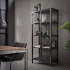 BelaLuz Industriële vitrinekast Kite 190 cm gun metal