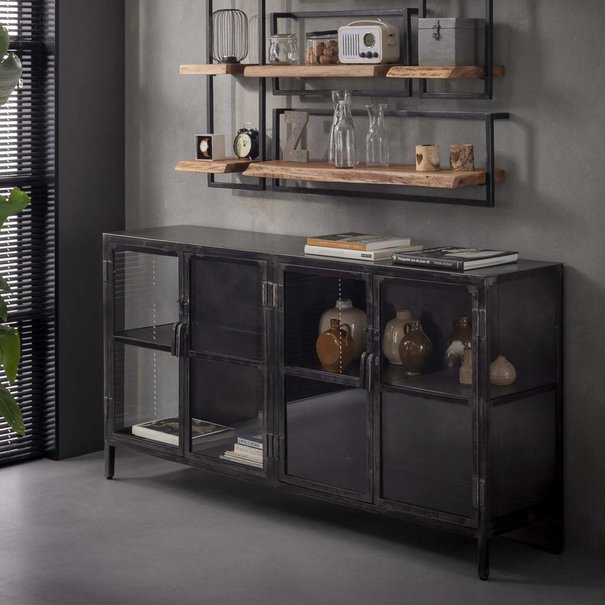 BelaLuz Industrieel dressoir Kite 180 cm gun metaal