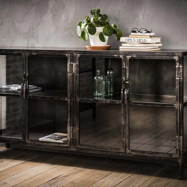 BelaLuz Industrieel dressoir Kite 180 cm gun metaal