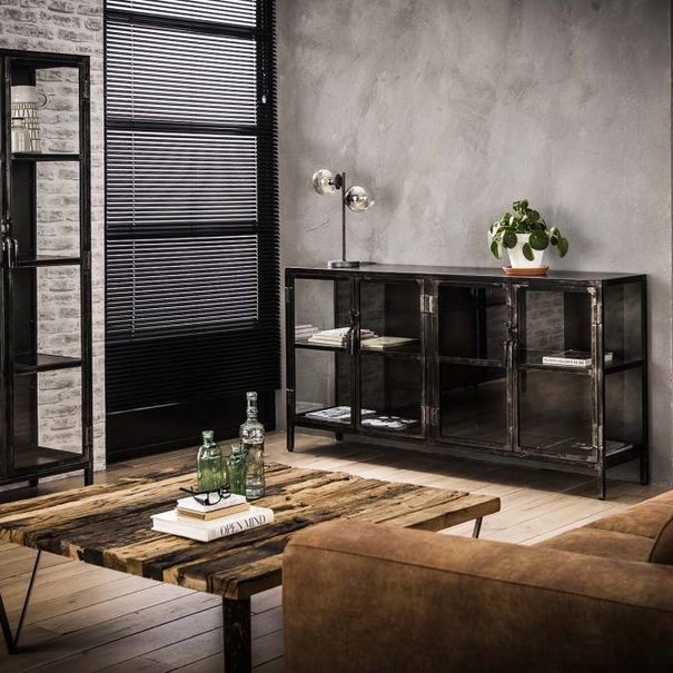BelaLuz Industrieel dressoir Kite 180 cm gun metaal