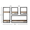 BelaLuz Landelijke wandplank Orlando 30 x 65 cm acaciahout