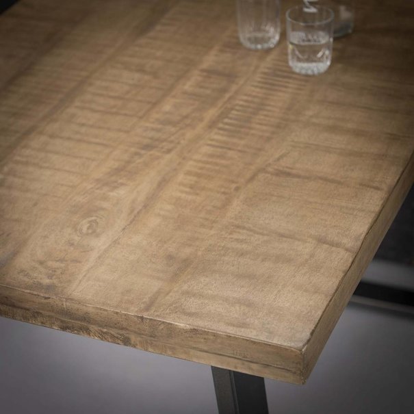 BelaLuz Industriële - bartafel - blank antiek mangohout - 135cm - San Diego