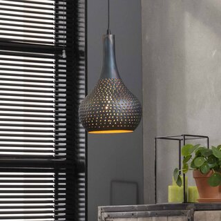 Hanglamp Chingo 1-lichts Zwart / bruin