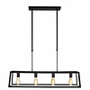 Mexlite Industriële hanglamp Buckley 4-lichts zwart