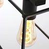 Mexlite Industriële hanglamp Buckley 4-lichts zwart