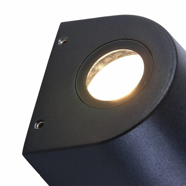 Steinhauer Moderne buiten wandlamp Logan 2-lichts taps zwart