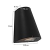 Steinhauer Moderne buiten wandlamp Logan 2-lichts taps zwart
