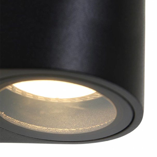 Steinhauer Moderne buiten wandlamp Logan 1-lichts rond zwart