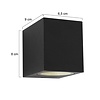 Steinhauer Moderne buiten wandlamp Logan 1-lichts vierkant zwart