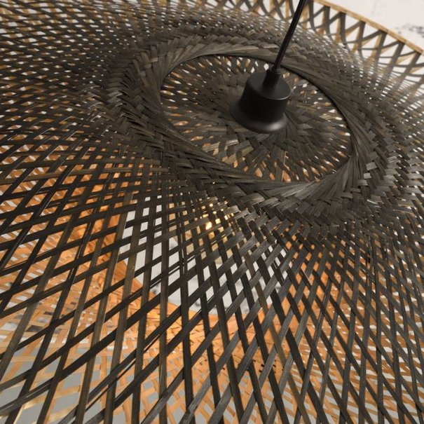 GOOD & MOJO Landelijke hanglamp Kalimantan large bamboe naturel