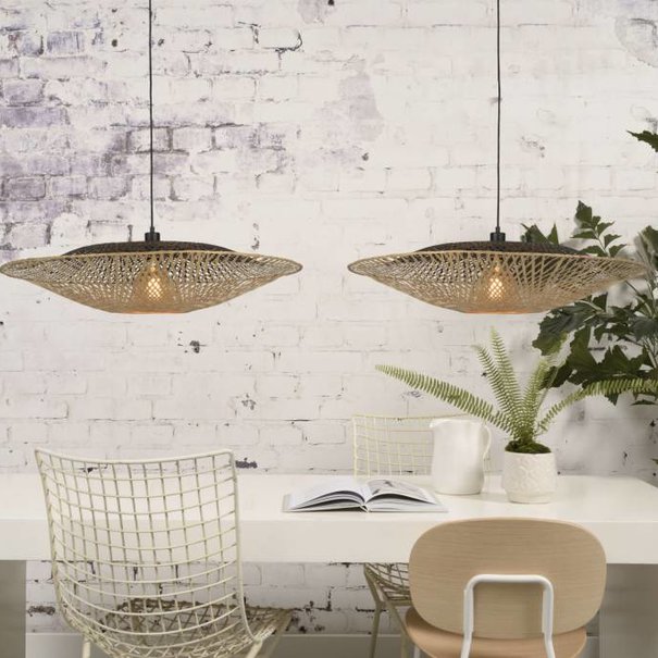 GOOD & MOJO Landelijke hanglamp Kalimantan large bamboe naturel