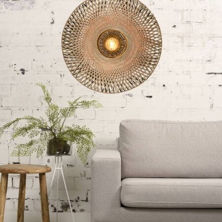GOOD & MOJO Landelijke wandlamp Kalimantan large bamboe naturel