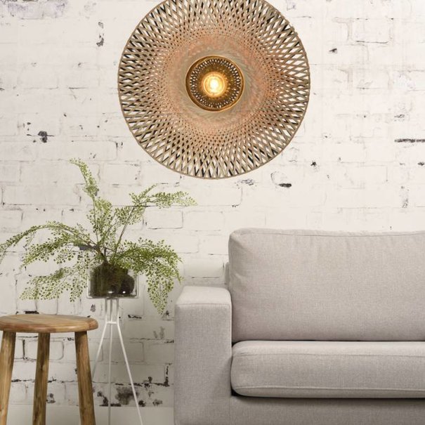 GOOD & MOJO Landelijke wandlamp Kalimantan large bamboe naturel