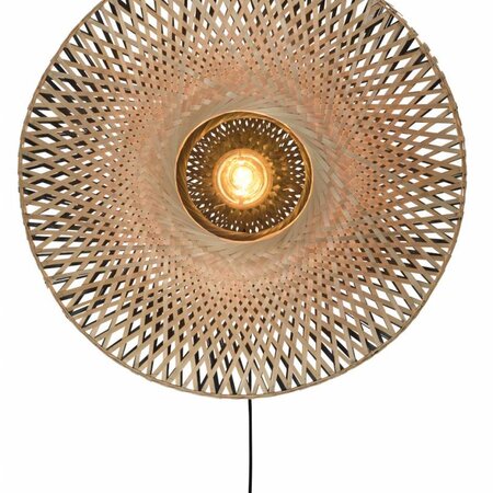 GOOD & MOJO Landelijke wandlamp Kalimantan large bamboe naturel