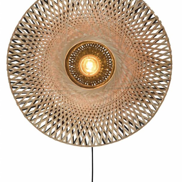 GOOD & MOJO Landelijke wandlamp Kalimantan large bamboe naturel