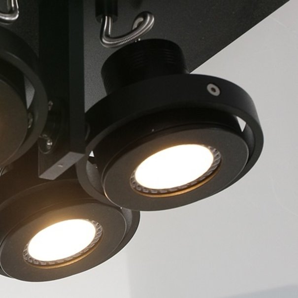 Steinhauer Moderne opbouwspots Quatro 4-lichts zwart