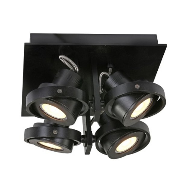 Steinhauer Moderne opbouwspots Quatro 4-lichts zwart
