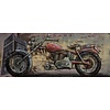 3D Schilderij Chopper Motor | 60x150cm | met landkaart