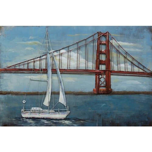 3D Schilderij San Francisco bridge 80 x 120 cm