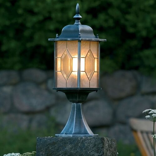 Klassieke staande buitenlamp Milano 1-lichts zwart