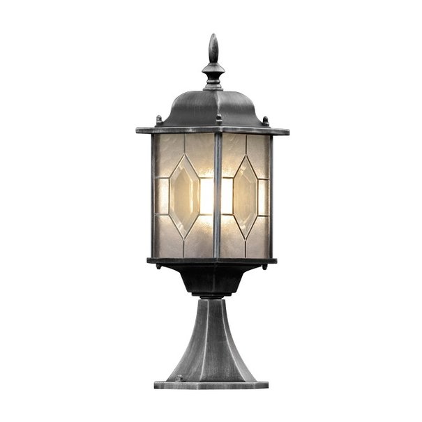 Konstsmide Klassieke staande buitenlamp Milano 1-lichts zwart