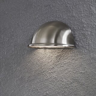 Buiten wandlamp Torino Kwartrond RVS