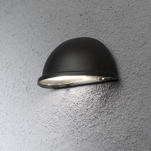 Moderne buiten wandlamp Torino Kwartrond zwart