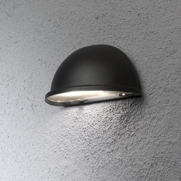 Konstsmide Moderne buiten wandlamp Torino Kwartrond zwart