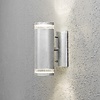 Konstsmide Moderne buiten wandlamp Modena 2-lichts gegalvaniseerd staal