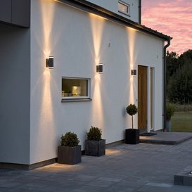 Buiten wandlamp Modena 2-lichts Zwart