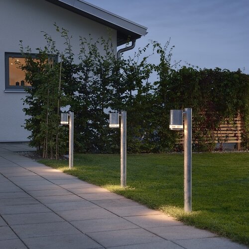 Moderne staande buitenlamp Modena 1-lichts gegalvaniseerd staal