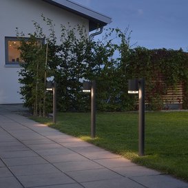 Staande buitenlamp Modena 1-lichts Zwart