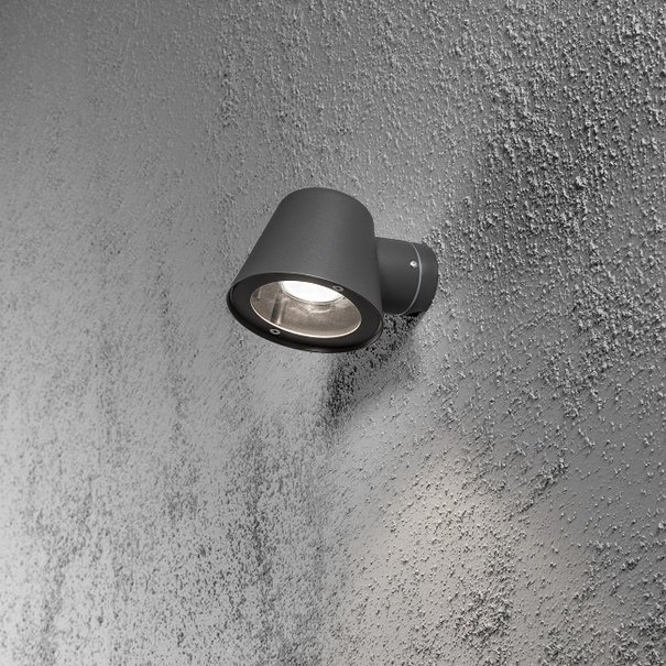 Konstsmide Moderne buiten wandlamp Trieste 11,5 cm antraciet grijs