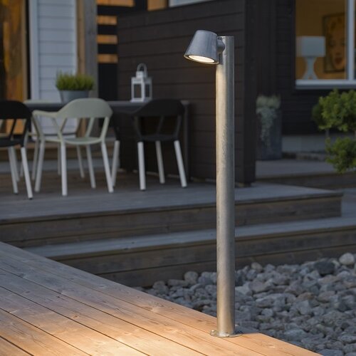 Moderne staande buitenlamp Trieste 100 cm gegalvaniseerd staal